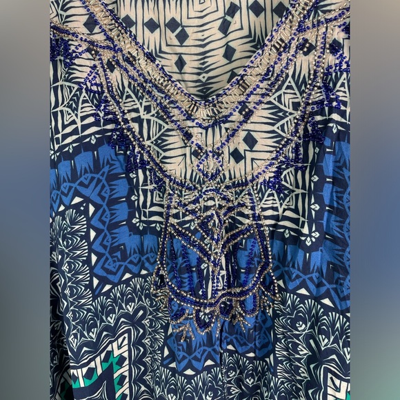 NWT Parker Beach Embellished Cover Up Size XS/S Blue Beaded Revolve - Picture 10 of 11